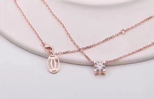 Load image into Gallery viewer, 18K Rose Gold Moissanite Pendant Chain