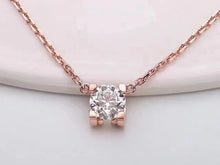 Load image into Gallery viewer, 18K Rose Gold Moissanite Pendant Chain