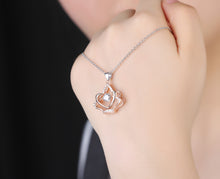 Load image into Gallery viewer, 18K Rose Gold Moissanite Pendant